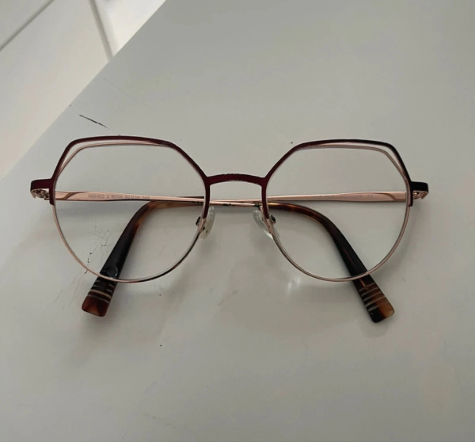Monture lunettes MOREL France - Modèle Indigo 2 - Bicolore & Doré